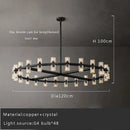 Ljojo Luxury Gold Chandeliers for Living Room in America with Glass Crystals and LED Lighting