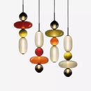 Modern Colorful Glass Pendant Chandelier Light for Loft Living Room - Ljojo