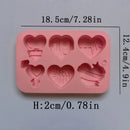 Ljojo Love Heart Silicone Mold for Chocolates, Cakes, Soaps, and Candles