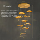 Ljojo Lotus Leaf Chandelier: Luxury Copper Dining Room Pendant Light