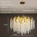 Gold Branch Tassel Crystal LED Pendant Light Modern Luxury Dining Room Living Room Fixture by Ljojo