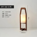 Japanese Wabi-sabi Walnut Wood Zen Table Lamp LED E27 Fabric Lampshade Modern Minimalist Ljojo