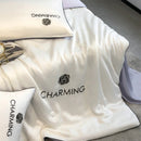 Ljojo Luxury Embroidery Summer Blanket - Lightweight Cooling Quilt - Soft Skin-friendly Comforter