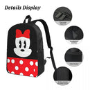 Ljojo Minnie Mouse Backpack Set with Lunch Box for Kids