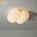 Ljojo Minimalist Flush Mount Ceiling Lamp with E27 Bulb Holder for Home, Hotel, Bedroom