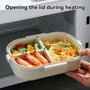 Ljojo 3-Compartment Bento Box 800ml: Microwave Safe Lunch Box for School Kids