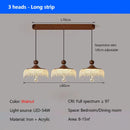 Ljojo Vintage Water Drop Pendant Chandelier, Walnut LED Light for Restaurant Bedroom Bar