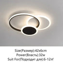 Ljojo LED Ceiling Light: Modern White & Black Chandelier for Home Decor