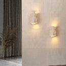 Ljojo Luxury LED Wall Lights Indoor Yellow Travertine Living Room Bedroom Lamp