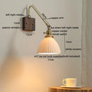 Ljojo LED Wall Lamps: Modern Style for Bedroom, Bathroom, Living Room, Walnut Copper Fixtures