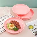 Ljojo 4pcs Reusable Plate Set for Travel, School, Picnic, Camping, Party