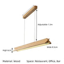 Ljojo Industrial Minimalist Art Wood LED Pendant Lights for Living Room Chandelier