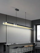 Nordic Linear Led Chandelier for Dining Room | Modern Strip Hanging Light by Ljojo