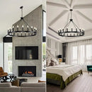 American Country Chandelier Modern Round Led Pendant Lights by Ljojo for Kitchen Living Room Stair Decoration