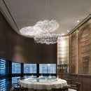 Ljojo Danish Designer Iron Mesh Cloud Pendant Light Industrial Loft Chandelier White<Mesh Cloud Pendant Light>