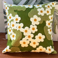 Ljojo Mini Flora Daisy Embroidery Cushion Cover - Decorative Pillow Case