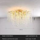Gold Branch Tassel Crystal LED Pendant Light Modern Luxury Dining Room Living Room Fixture by Ljojo