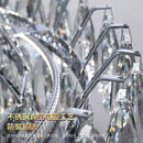 Large Chrome Crystal Chandelier Lighting for Living Room - Ljojo
