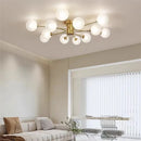 Nordic Gold Chandelier Modern Glass Ceiling Light Fixture for Living Room Bedroom - Ljojo