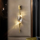 Ljojo Modern Luxurious Copper Crystal Wall Lamps for Living Room Bathroom Bedroom & More