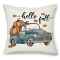 Harvest Pumpkin Truck Maple Leaf Pillow Case for Autumn Home Decor - Ljojo