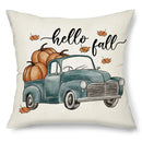 Harvest Pumpkin Truck Maple Leaf Pillow Case for Autumn Home Decor - Ljojo