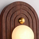 Ljojo Marble LED Wall Lamp: Brown Metal, Stairs, Bedroom, Restaurant, Aisle Sconce
