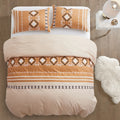 Geometric Boho Duvet Set + Pillowcase, 2/3pc Polyester Bedding, Single King Size, Ljojo Brand