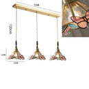 French Medieval Flower Glass Wall Lamp Wooden Retro Fixture by Ljojo