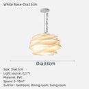 Axayya White Rose Ceiling Chandelier Creative Petal Light Fixtures