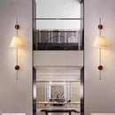 French Fabric Wall Lamp Modern Led Sconce - Ljojo