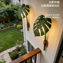 Ljojo Modern Bamboo Leaf Wall Lamp Waterproof Outdoor Lighting Fixture