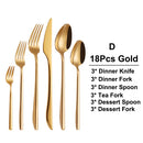 Ljojo 21 Piece Gold Cutlery Set - Stainless Steel 304 Elegant Tableware