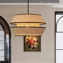 LED Chandelier Modern Wabi Sabi Wicker Pendant Lamp by Ljojo