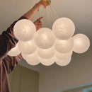 Ljojo Modern Opal White Spherical Pendant Light for Living Room and Kitchen Lighting