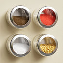 Ljojo Stainless Steel Magnetic Wall-mounted Seasoning Jar Kitchen Spice Storage Box
