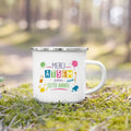 Enamel French Printed Coffee Cup with Handle - Best Thanks Gift for Atsem by Ljojo