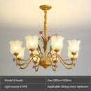 French Romance Flower Chandelier Retro Hanging Light for Home Decor LED Lamp by Ljojo
