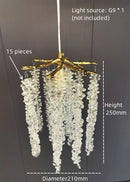 Modern Luxury Nano Electroplating K9 Crystal Tassel Chandelier - LED Living Room Decor by Ljojo