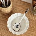 Ceramic Kawaii Spoon Set by Ljojo: Hand Painted Long Handle Soup & Dessert Spoons