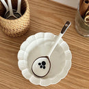 Ceramic Kawaii Spoon Set by Ljojo: Hand Painted Long Handle Soup & Dessert Spoons