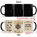 Ljojo Marauder Map Color Changing Cup Mug - Magic Heat Sensitive Tea Coffee Gift