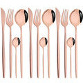 Ljojo 12-Piece Gold Flatware Set Stainless Steel Cutlery Dinnerware