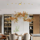 Ljojo Luxury Glass Gingko Leaf Chandelier for Home Decor