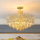 Ljojo Luxury Modern Gold Crystal LED Ceiling Light for Living Room Chandelier