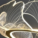 Ljojo Lotus Leaf Chandelier: Elegant LED Butterfly Lamp for Dining Room and Bedroom