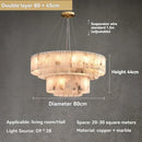 Ljojo Luxury Marble Brass Pendant Light - Nordic Gold Chandelier for Home and Office