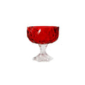 Ljojo 276ml Rhomboid Crystal Glass Cup for Desserts, Ice Cream, Milkshakes