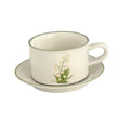 Ljojo Lily of The Valley Ceramic Coffee Cup Saucer Set Luxury Tea Mocha Milk Cup