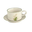 Ljojo Lily of The Valley Ceramic Coffee Cup Saucer Set Luxury Tea Mocha Milk Cup